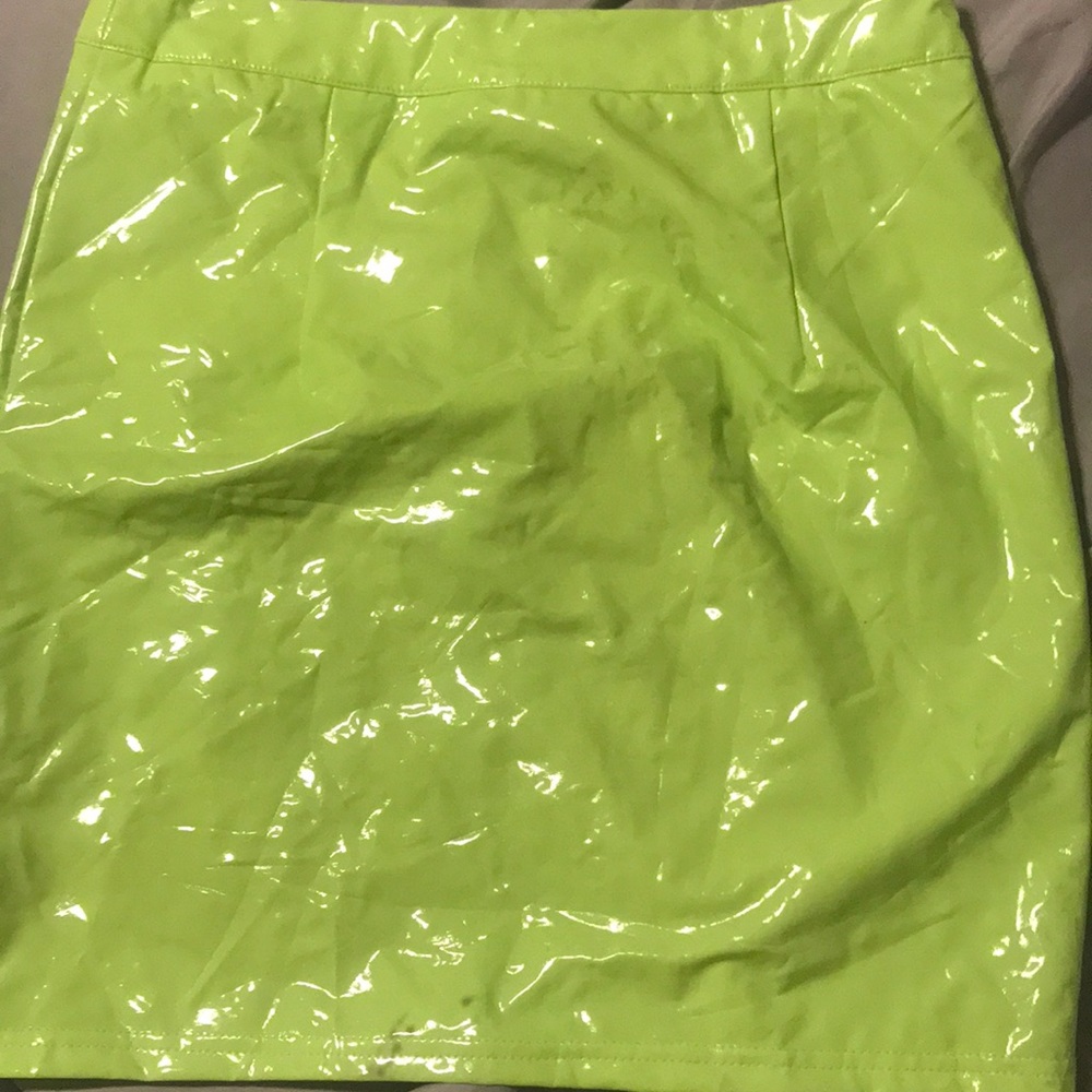 Liquid lime green skirt